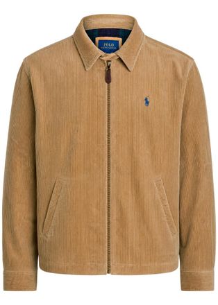 Polo Ralph Lauren Logo-embroidered Corduroy Windbreaker Jacket - Khaki - XL