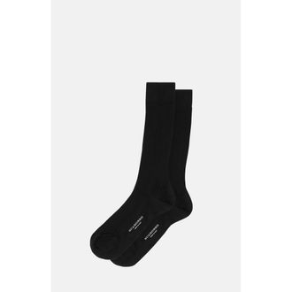 Scarosso Lislcott Socks in Black - Cotton at Nordstrom, Size 10