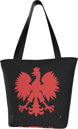 AOOEDM Tote Bag Polska Poland Shopping Bags Small Reusable Market Bag Beach Tote Bags Travel Totes