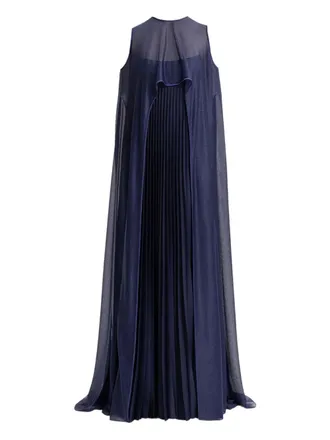 Gemy Maalouf Avondjurk met cape - Blauw