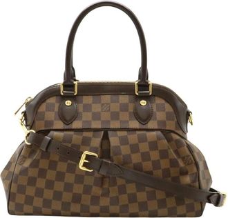 Louis Vuitton Pre-owned Handbags, female, Brown, Size: ONE SIZE Pre-owned Lockme Cabas Damier Ebene Satchel