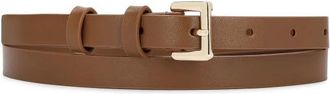 Kazar Abrelia Smalle Leren Riem - Dames - Riemen - Bruin - 80 CM - Leer - Accessoires