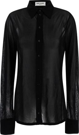 Saint Laurent Black Transparent Shirt