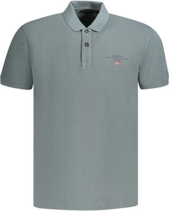 Napapijri Polo met korte mouwen - Heren - Polos - Grijs - S - Katoen - Tops