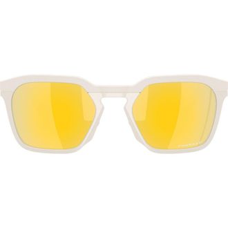 Oakley HSTN SQ 54mm Prizm Polarized Square Sunglasses in Matte Mist /Prizm 24K at Nordstrom