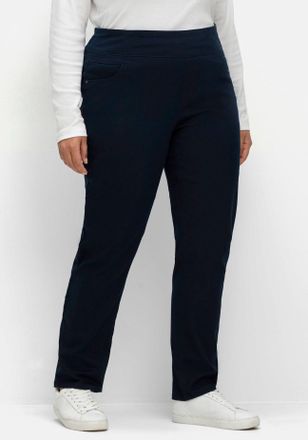 Casual Looks Schlupfhose CASUAL LOOKS, Damen, Gr. 195, Extrakurzgr&ouml;ssen, blau (marine), 65% Baumwolle, 33% Polyester, 2% Elasthan, unifarben, lang, Hosen Schlupfho