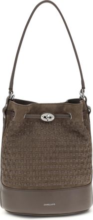 Zanellato Womens Bucket Bag Monda Beige Ivory Calf Leather Handbags Hand