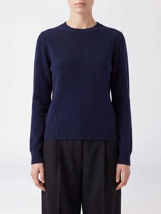 Jil Sander Maglia girocollo a maniche lunghe in puro cashmere con vestibilit&agrave; slim