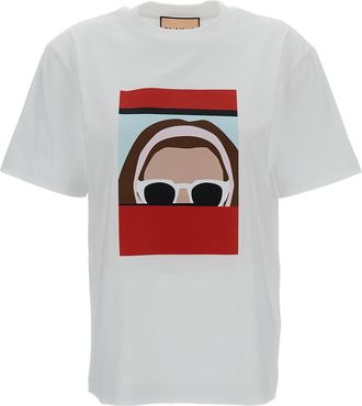 Plan C Relaxed Fit Cotton T-Shirt with Bold Graphic Print