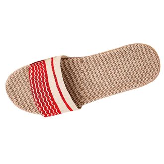 Generic cfpqv Slippers Womens Mens Linen Slippers Slides Summer Slippers Lightweight Summer Shoes Slippers Mules Non-Slip Felt Slippers Flat Cotton Slippers F