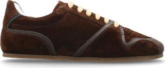 Moschino Lace-up Panelled Sneakers - Heren - Sneakers - Bruin - 41 EU - Leer - Schoenen