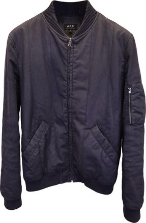 A.P.C. A. P.C. Theo Bomber Jacket in Black Nylon Canvas
