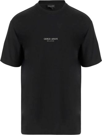 Giorgio Armani Heren, Tops, Zwart, Maat: L Katoen