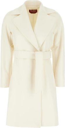 Max Mara Jassen, Dames, Wit, S, Wol, Mstdravenna Jas