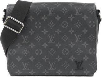 Louis Vuitton Monogram Eclipse Black Coated Canvas Shoulder Bag (Pre-Owned)