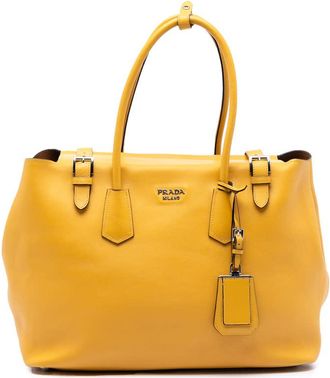 Prada Pre-owned Prada City Calf Leather Buckle Tote FN1O0VCDYHRWHWZT