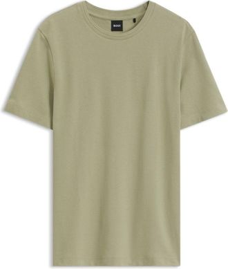 BOSS Bubble-jacquard structure T-shirt in a cotton blend