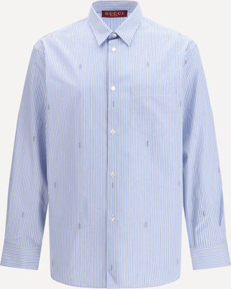 Gucci Camicia in popeline di cotone a righ Man 15.75