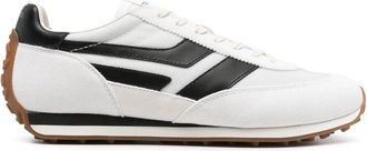 Tom Ford Lace-Up Sneakers met Branded Hak - Heren - Sneakers - Wit - 42 EU - Leer - Schoenen
