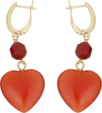 Panacea Stone Heart Drop Earrings in Orange at Nordstrom Rack