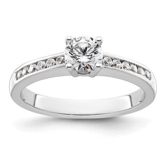Diamond2Deal 14k White Gold Lab Grown Diamond Wedding Band Ring 0.68Ct Clarity- VS Color- G-H