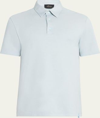 Brioni Mens Jersey Pique Polo Shirt
