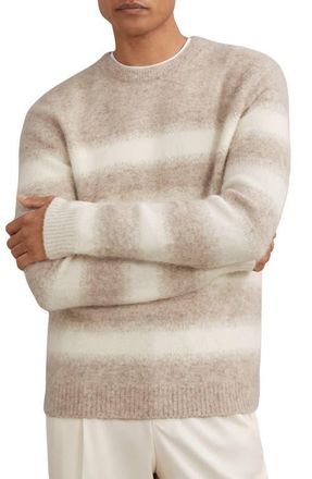Reiss Piers Wool & Alpaca Blend Sweater in Oatmeal/white at Nordstrom, Size Xx-Large