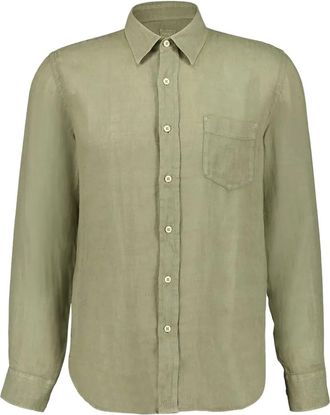 120% Lino Camicia in lino - Verde