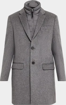 Mackage Men & apos;s Wool Topcoat with Removable Down Bib