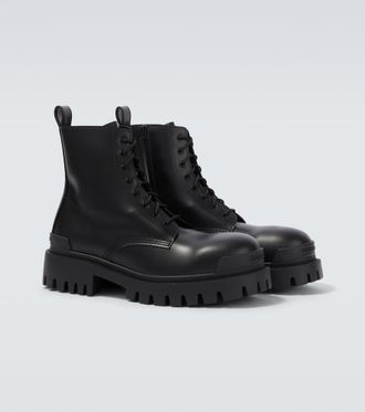 Balenciaga Botas Combat Strike de piel