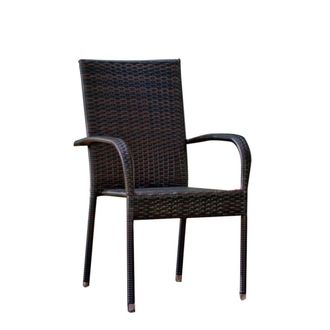 Petits Meubles Silla de jard&iacute;n polyrotin, acero negro