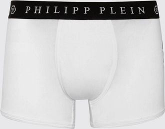 Philipp Plein Boxer in cotone stretch con fascia elastica logata Hexagon