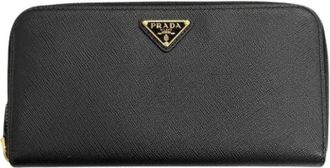 Prada Pre-owned Lange portemonnee (bi-fold) - Dames - Vintage Accessoires - Zwart - ONE Size - Leer - Vintage