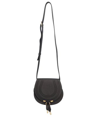 Chlo&eacute; Marcie Small Saddle Bag Black, Never Carried (Authentic Pre-Loved)