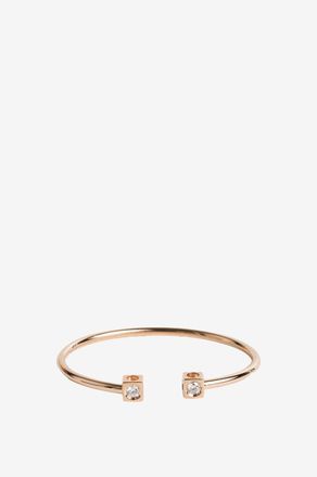 Dinh Van Armreif aus Roségold und Diamanten Le Cube Diamant GM