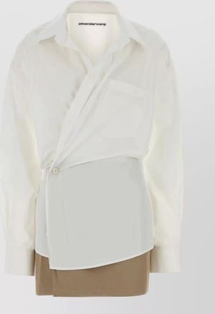 Alexander Wang cotton poplin mini wrap shirt dress