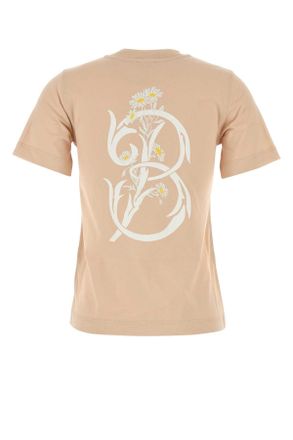 Burberry Womens Peach Cotton T-Shirt Teacup Exterior