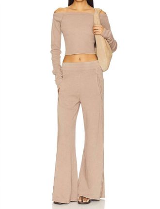 Free People Movement Go To Long Sleeve Set In Fossil