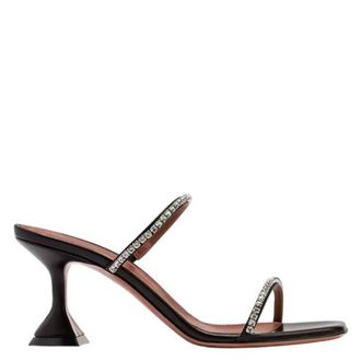 Amina Muaddi Gilda Crystal Embellished Sandals, Brand Size 35.5 ( US Size 5.5 )