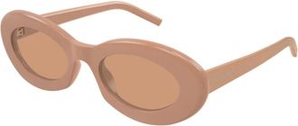 Saint Laurent Bold Oval Zonnebril - Dames - Zonnebrillen - Bruin - ONE Size - Nylon - Accessoires
