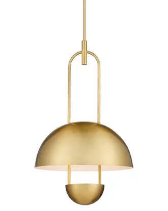 Currey & Company Creighton 17.75In Brass 1-Light Led Semi-Flush Mount