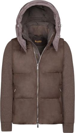 Moorer Giacca Gchiara-Uro con cappuccio - Marrone