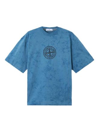 Stone Island logo graphic-print T-shirt - Blue