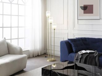 Vente-Unique Vintage Metal & Glass Floor Lamp - 3 Globes - D. 30 X H. 161 Cm in Gold