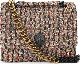 Kurt Geiger Large Kensington Metallic Tweed Shoulder Bag in Open Yellow at Nordstrom