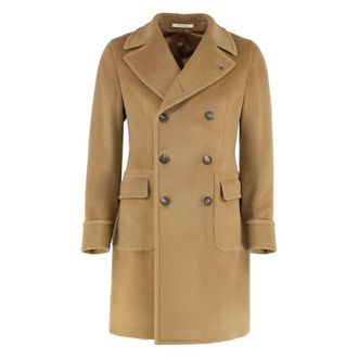 Tagliatore Double-Breasted Coats, male, Beige, Size: 2XL Carloz Peacoat