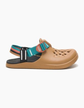 Chaco Womens Chillos Stripe Patterned Shuv Clogs - Tan - Size: 3