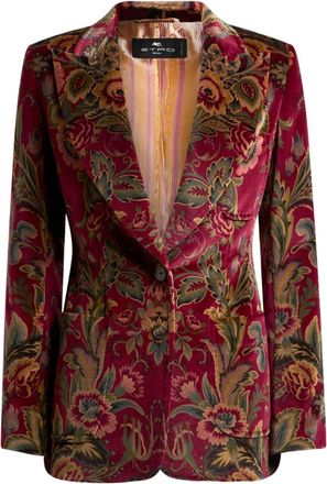 Etro Blazer a fiori - Rosso