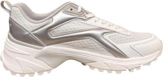 Calvin Klein Runner Sneakers van gemengde materialen - Dames - Sneakers - Wit - 38 EU - Polyester - Schoenen