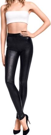 Wolford Bonnie Cocco Crocodile Faux-Leather Leggings Size S